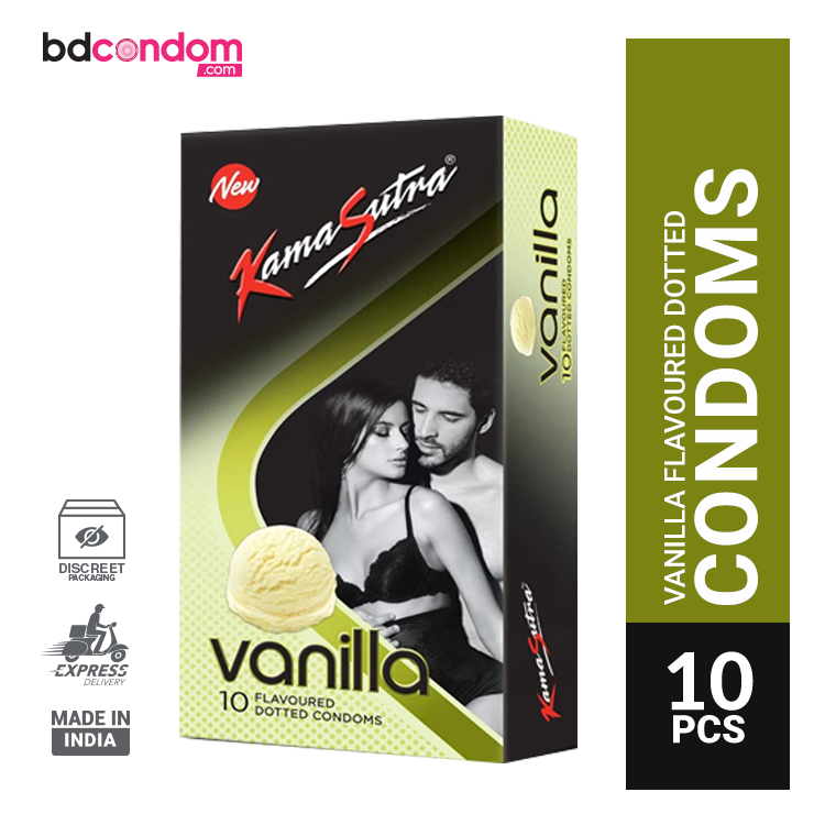 Kamasutra Vanilla Flavored Dotted Condom - 10Pcs Pack(India)