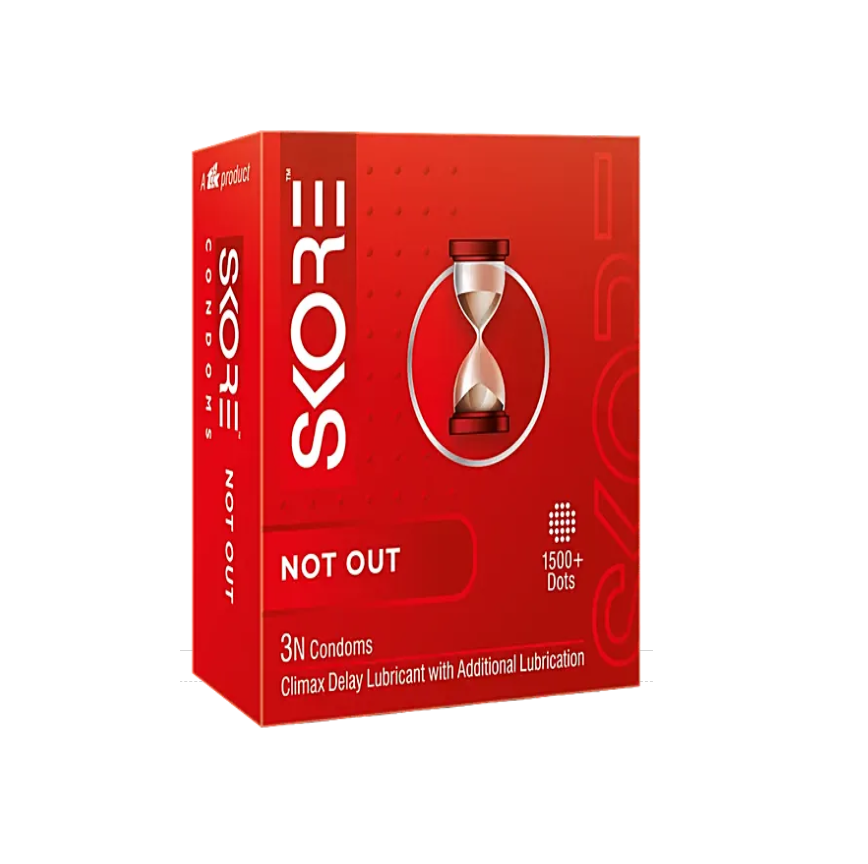 Skore Notout Climax Delay & 1500 + Dotted Condom - 3Pcs Pack(India)