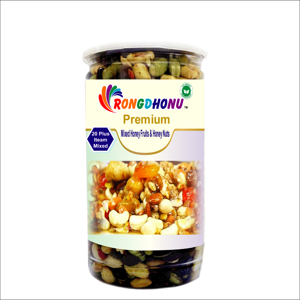 Rongdhonu Premium Mixed Honey Fruits & Honey Nuts -250gm